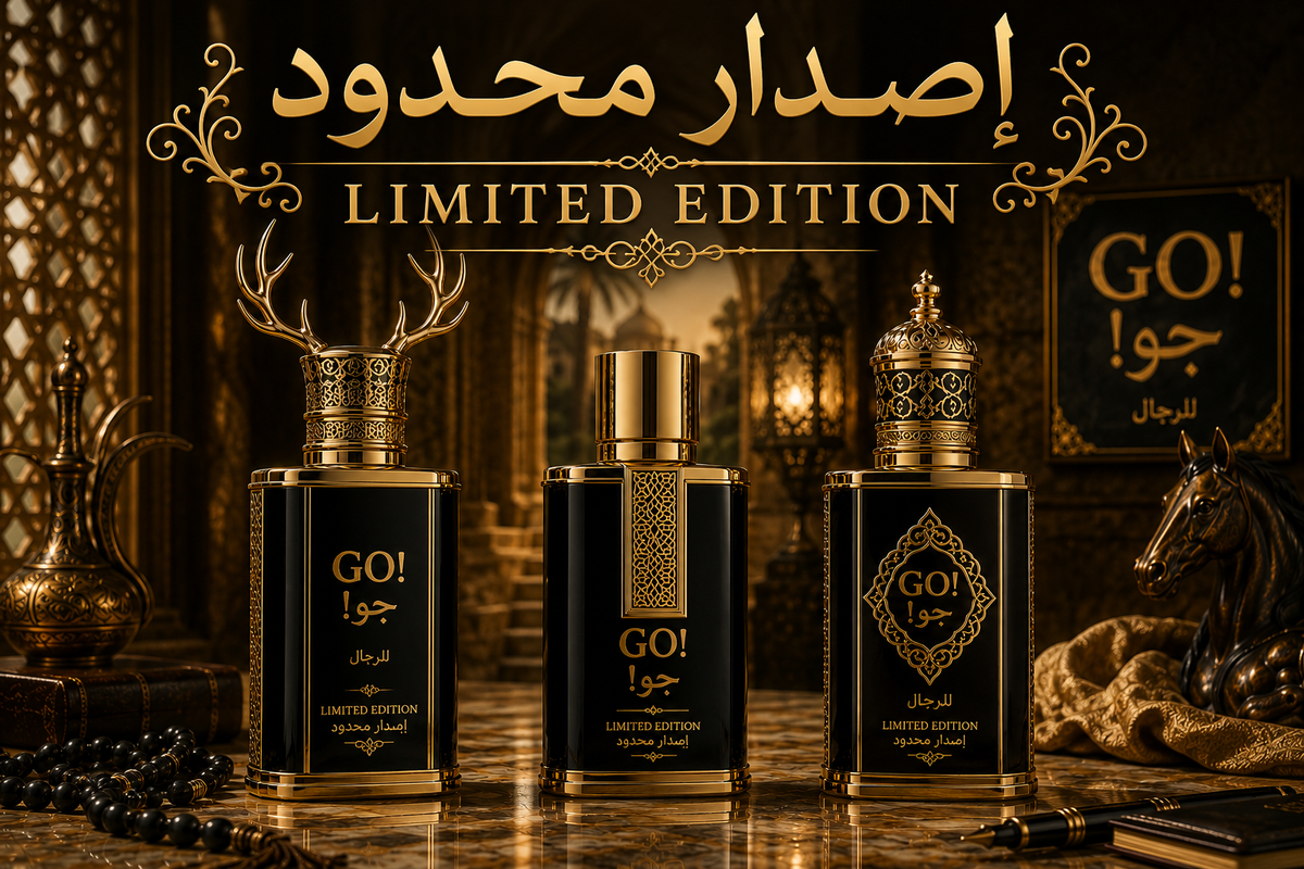 The famous GO! GOLD fragrance, limited edition, for men